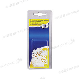 GES - GANCIO NYLON X TENDINE 10PZ BIANCO TND101C