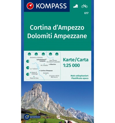KOMPASS - CORTINA D'AMPEZZO E DOLOMITI C GUIDA 1:25.000 - 617