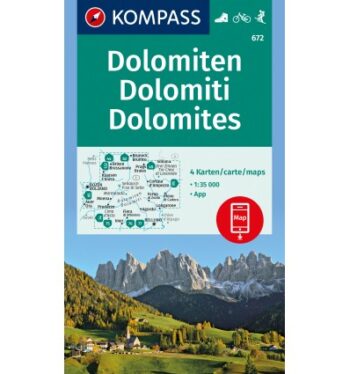 KOMPASS - DOLOMITI SET 4 CARTINE - 672