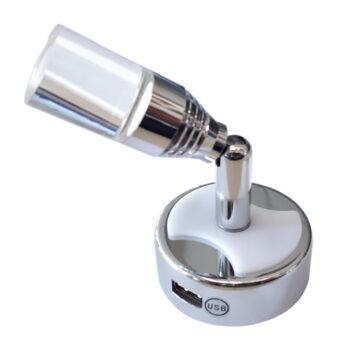 DIMATEC - SPOT LED 4000K CON PRESA USB  BIANCO E BLU CON USB 200FAA2CRRB-U