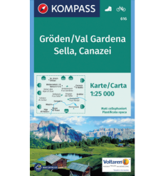 KOMPASS - VAL GARDENA-SELLA CANAZEI 1:25 .000 - 616