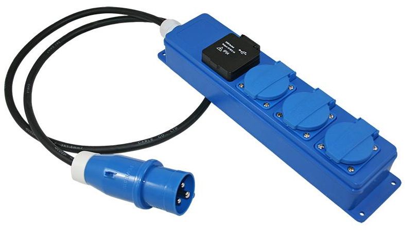DIMATEC - PRESA CEE TRIPLA E USB - 025PR3USBC-H