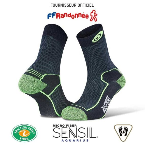 BV SPORT ITALIA - CALZE TREKKING DOUBLE POLY EVO  004 NERO/VERDE 243