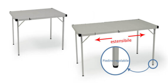 CONVER - TAVOLO COMPANY ESTENSIBILE DA CM 94 A CM 130 94/130 X 70 H 70 1001007 - immagine 2