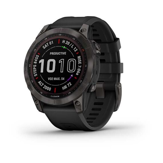 GARMIN - OROLOGIO GPS FENIX 7 SAPPHIRE SOLAR GRAY/BLACK 02540-21 - immagine 4