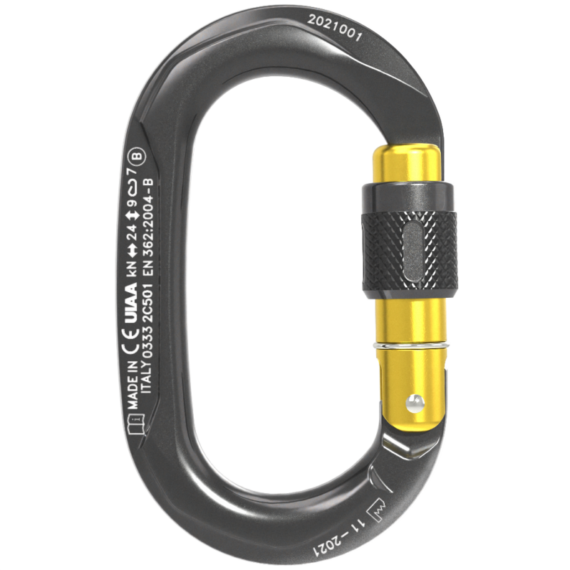 CLIMBING TECHNOLOGY – MOSCHETTONE OVALE OVX  GRIGIO 2C50100SH - immagine 2