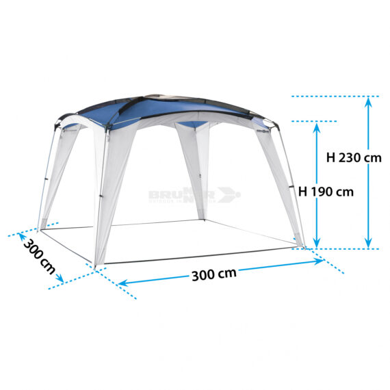 BRUNNER - GAZEBO MEDUSA II 3x3 BLU 0102034N.C30 - immagine 2
