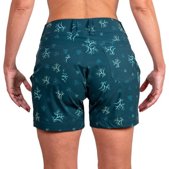 WILD TEE - WILDTEE - SHORT DONNA LIBERTY VERDE/MUSCHIO WT350 - immagine 4