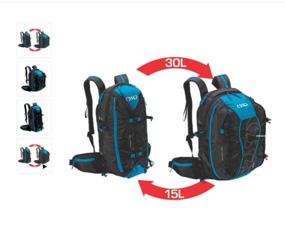 TSL - ZAINO DRAGONFLY 15/30 LT.  BLACK&BLUE PFSAD