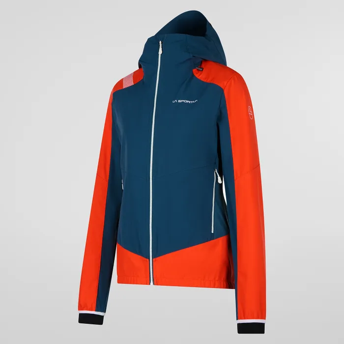 LASPORTIVA - GIACCA DONNA AEQUILIBRIUM SOFTSHELL STORM BLUE/CHERRY TOMATO E81