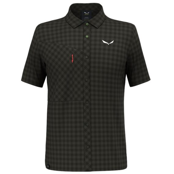 SALEWA - CAMICIA PUEZ DRY S/S SHIRT  5280 DARK OLIVE 28627