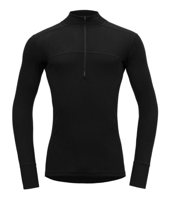 DEVOLD - MAGLIA LAUPAREN ZIP NECK 190  950 BLACK GO245240