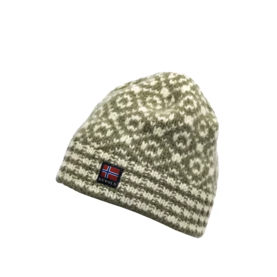 DEVOLD - BERRETTO SVALBARD BEANIE  388 OLIVE OFFWHIE GO396900