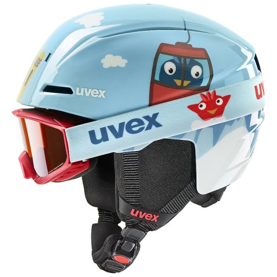 UVEX - SET CASCO+MASCHERA JR VITI  LIGHT BLUE BIRDY 56S317