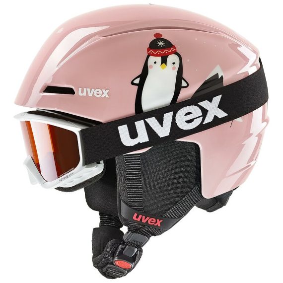 UVEX - SET CASCO+MASCHERA JR VITI  PINK PENGUIN 56S317