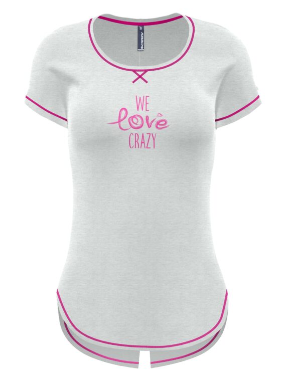 CRAZY IDEA - T-SHIRT DONNA INSTINCT  02 WHITE 096132D - immagine 2