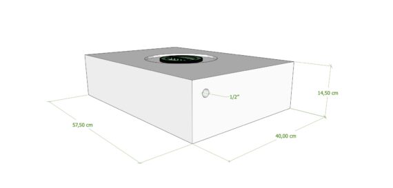 VECAM - SERBATOIO 32 LITRI BIANCO  40 X 58 X 14 15449