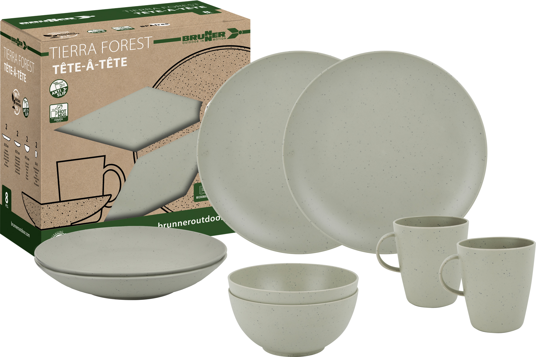 BRUNNER SET PIATTI 2 PERSONE FOREST - 0830143N.C14