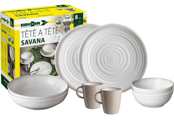 SET PIATTI DUE PERSONE SAVANA  TETE A TETE 0830143N.C4P