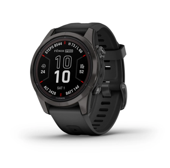 GARMIN - GPS FENIX 7S PRO SAPPHIRE SOLAR CARBON GREY BLACK 02776-11