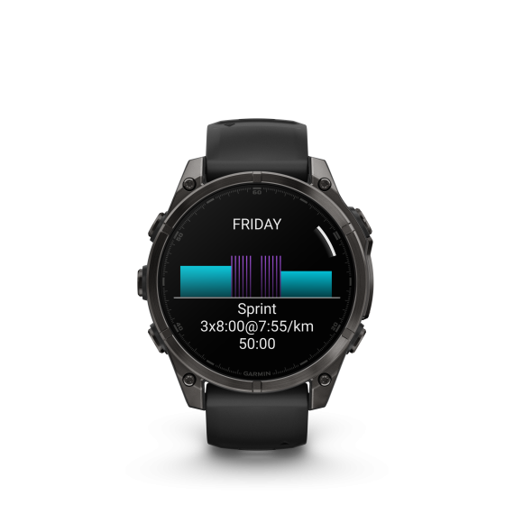 GARMIN - OROLOGIO GPS FENIX 8 47MM AMOLED SAPHIR CARBON GREY 02904-21 - immagine 8