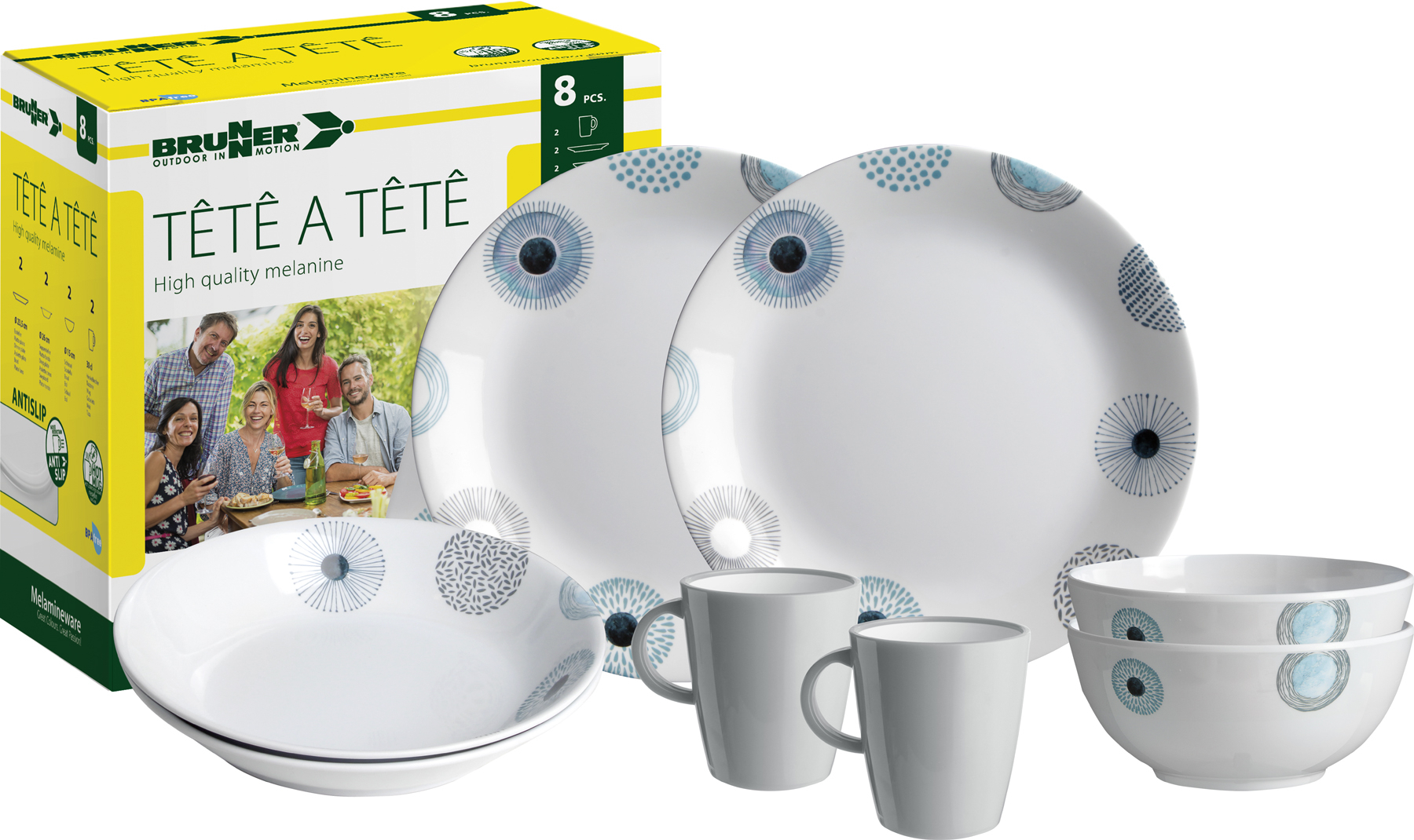 SET PIATTI TETE A TETE DEEPSEA 8 PEZZI - 0830143N.C7R