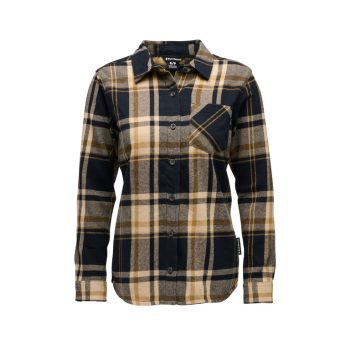 BLACK DIAMOND - CAMICIA DONNA PROJECT FLANNEL  9634 KHAKI BLACK PLAID AP744066