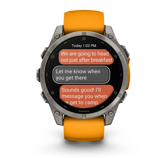 GARMIN - OROLOGIO GPS FENIX 8 47MM AMOLED SAPPHIRE SPARK ORANGE 02904-11 - immagine 4