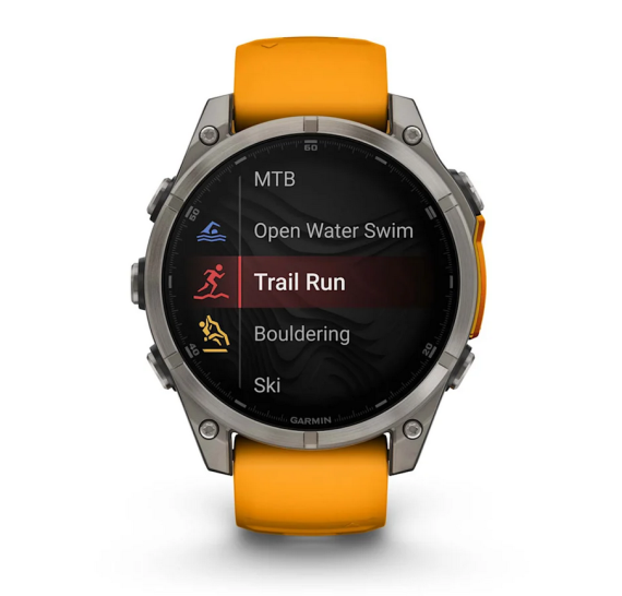 GARMIN - OROLOGIO GPS FENIX 8 47MM AMOLED SAPPHIRE SPARK ORANGE 02904-11 - immagine 8