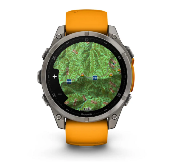 GARMIN - OROLOGIO GPS FENIX 8 47MM AMOLED SAPPHIRE SPARK ORANGE 02904-11 - immagine 3