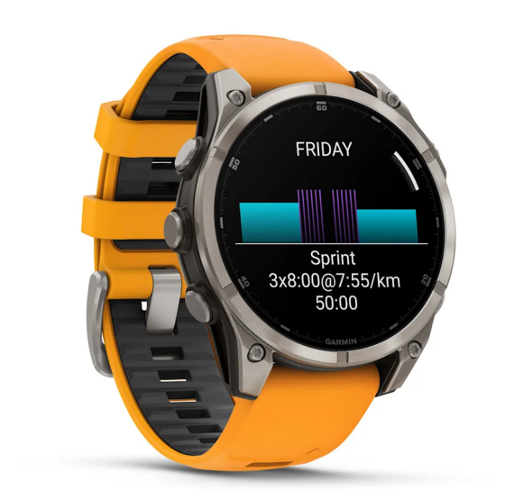 GARMIN - OROLOGIO GPS FENIX 8 47MM AMOLED SAPPHIRE SPARK ORANGE 02904-11 - immagine 2