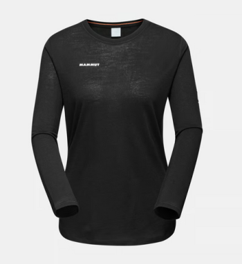 MAMMUT - T-SHIRT DONNA TREE WOOL FL L/S 001 BLACK 1016.01700
