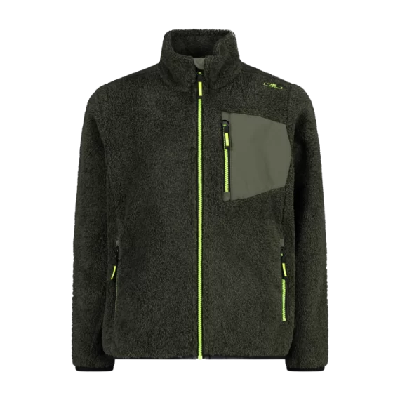 CMP - GIACCA BAMBINO MELANGE HIGHLOFT  E935 OLIVE MELANGE 30P2074M