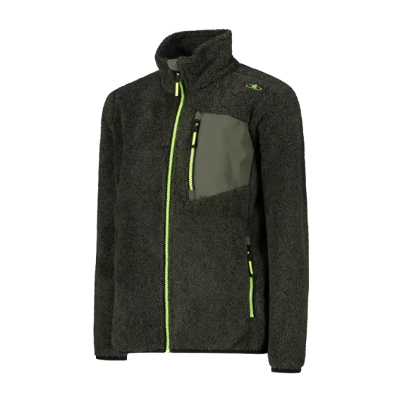CMP - GIACCA BAMBINO MELANGE HIGHLOFT  E935 OLIVE MELANGE 30P2074M - immagine 3