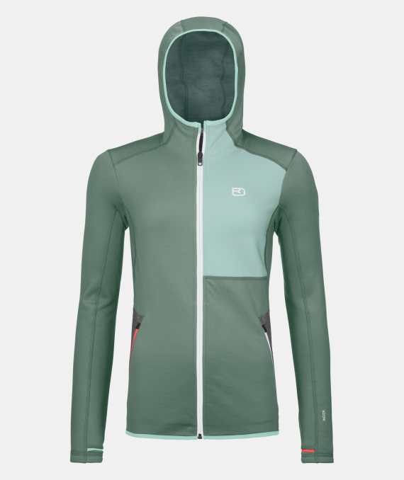 ORTOVOX - GIACCA DONNA FLEECE HOODY  88201 ARCTIC GREY 86976