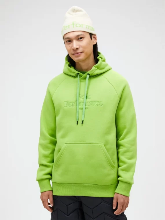 PEAK PERFORMANCE - FELPA ORIGINAL HOOD  STAND OUT GREEN G79592130 - immagine 4