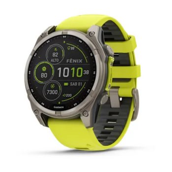 GARMIN - GPS FENIX 8 47MM SOLAR SAPHIRE AMP YELLOW AMP YELLOW 02906-21
