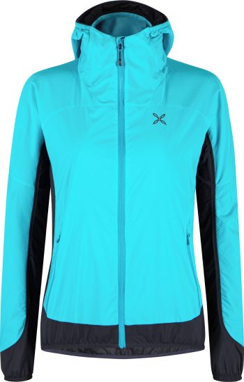 MONTURA - GIACCA DONNA RISE OCTA HOODED  73092 TURQUOISE ANRACITE MJAK62W