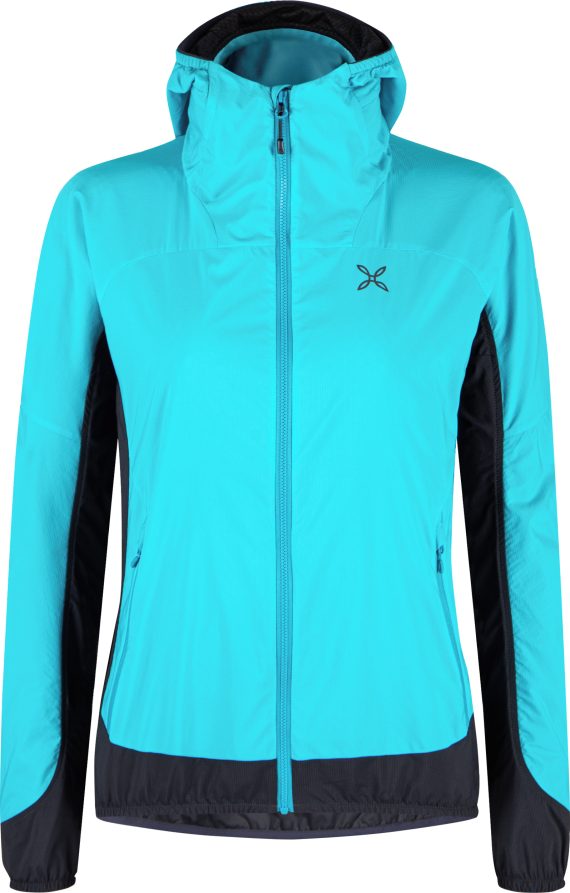 MONTURA - GIACCA DONNA RISE OCTA HOODED  73092 TURQUOISE ANRACITE MJAK62W
