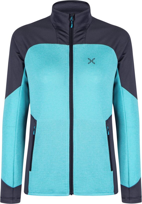 MONTURA - MAGLIA DONNA RISE  730890 TURQUOISE GRAPHITE BLUE MMAP20W