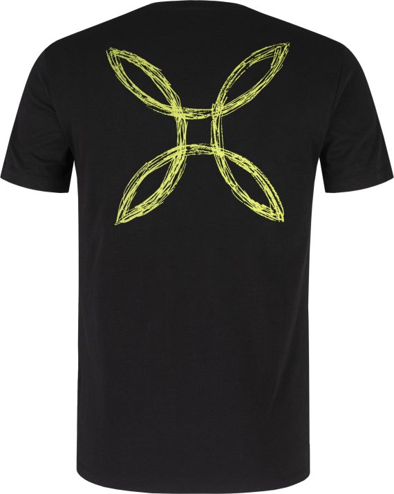 MONTURA - T-SHIRT PENCIL LOGO  9047 NERO/VERDE LIME MTGC49X - immagine 2