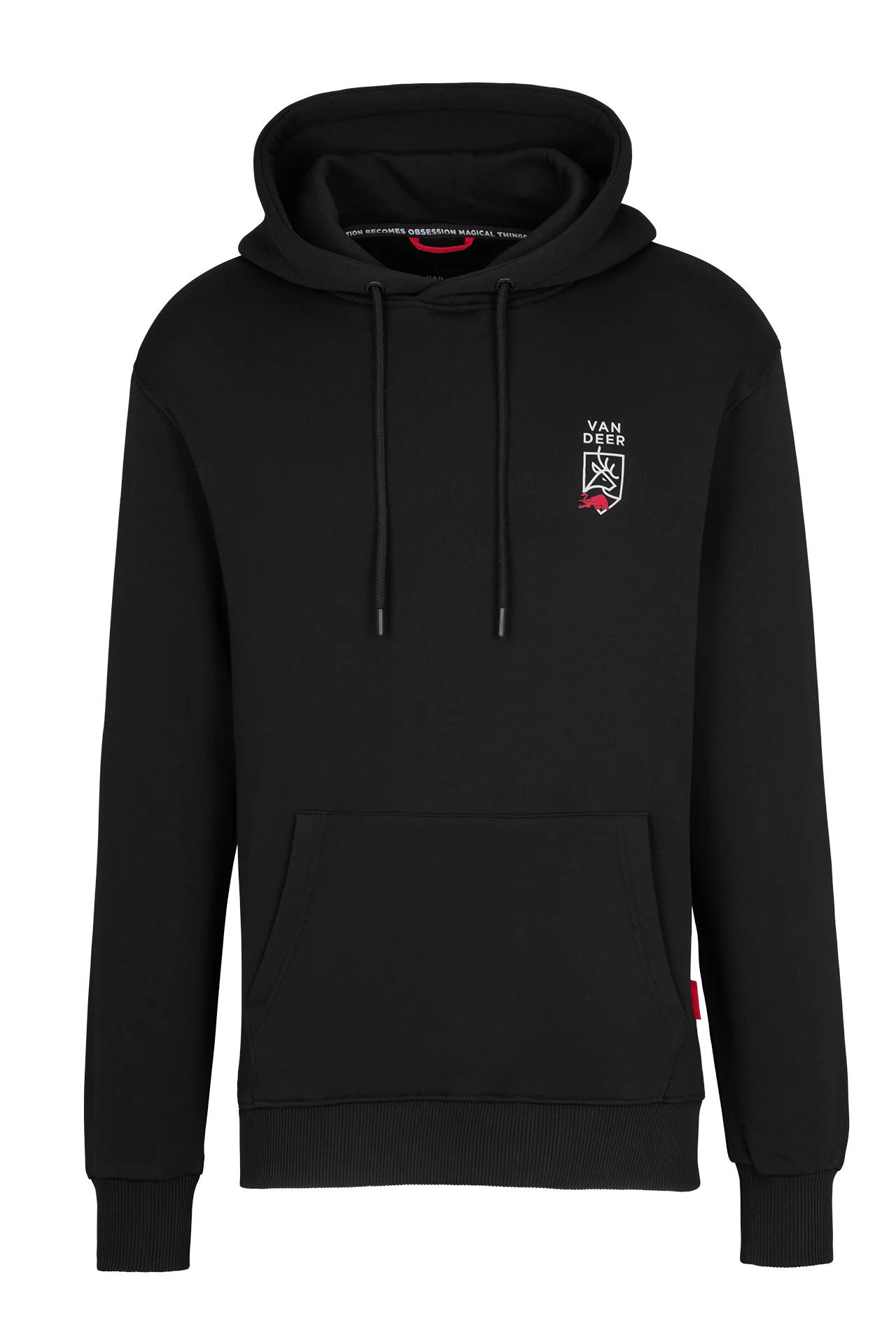 VANDEER - FELPA ESSENTIAL HOODIE BLACK V25BE06