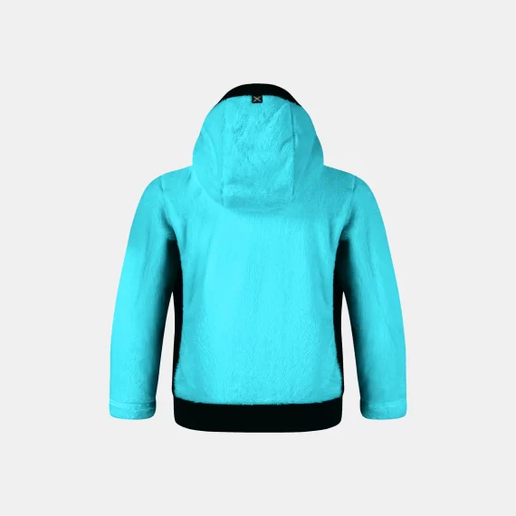 MONTURA - GIACCA BABY POLAR STRETCH HOODY  730 TURQUOISE MJAB12B - immagine 2