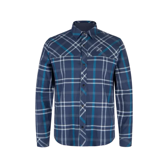 MONTURA - CAMICIA CHECK SHIRT  89087 GRAPHITE BLUE/DEEP BLUE MQLC74X