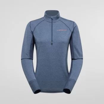 LASPORTIVA - T-SHIRT DONNA SWIFT LS ZIP  NIGHT/SKY ZARL007
