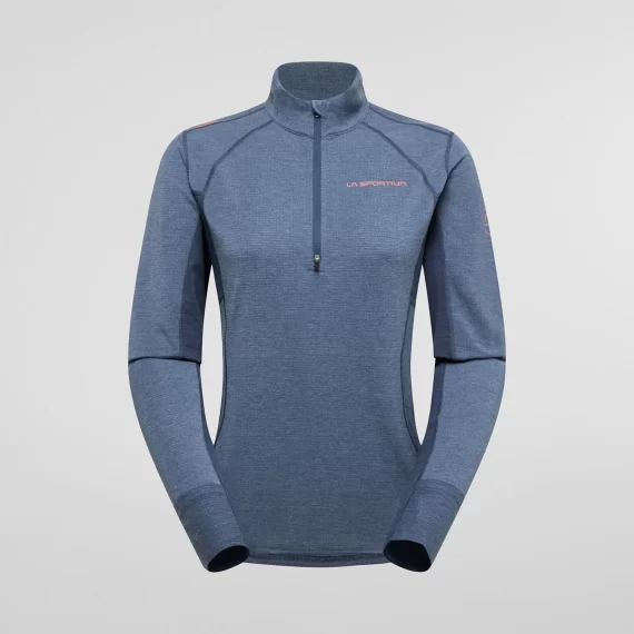 LASPORTIVA - T-SHIRT DONNA SWIFT LS ZIP  NIGHT/SKY ZARL007