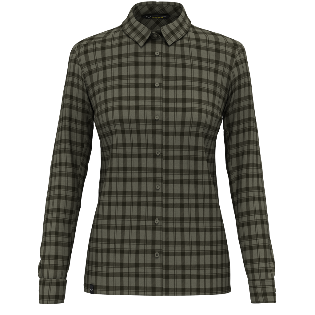SALEWA - CAMICIA DONNA FANES FLANNEL 5 5457 FADED GREEN OLIVE 28447