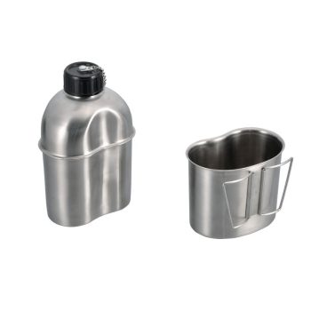 BORRACCIA CON GAMELLA ACCIAIO  - 562090