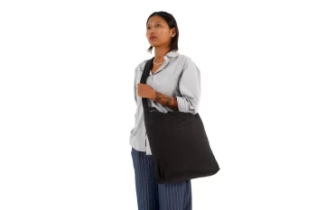 TICKET TO THE MOON - BORSA ECO BAG MEDIUM  BLACK TMEBM