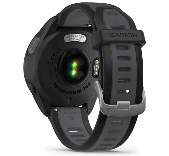 GARMIN - OROLOGIO GPS FORERUNNER 165 BLACK  BLACK/SLATE GREY 02863-20 - immagine 5